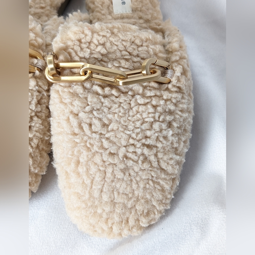 Nwob Rag & Bone Beige Essex Faux Shearling Chain … - image 5